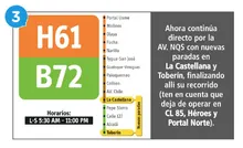 El  servicio H61 B72 ahora contin&uacute;a directo por la AV.NQS con nuevas paradas en La Castellana y Tober&iacute;n, finalizando all&iacute; su recorrido (ten en cuenta que deja de operar en CL 85, H&eacute;roes y Portal Norte).