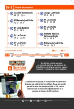 Se informa a todos los usuarios que el servicio complementario 14 -1  LAS CRUCES  ajusta su horario  empezando la operaci&oacute;n  los Lunes a S&aacute;bado 4:00 AM- 11:00 AM, Los  domingos  y festivos a  5:00 AM &ndash;10:00PM.