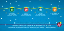 D&iacute;as que se extiende  una hora la operaci&oacute;n  en navidad 