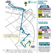 Recorrido ruta E26A con extensi&oacute;n