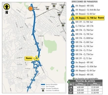 alimentadora 6-7 San Joaqu&iacute;n novedad nuevo paradero