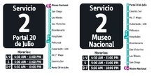 Horarios ruta f&aacute;cil 2