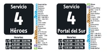 Horarios ruta f&aacute;cil 4