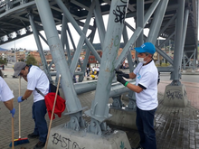 Limpieza de puentes en la localidad de San Cristobal