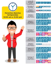 Desvios temporales de servicios de TransMilenio