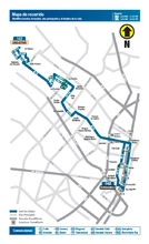 Mapa del recorrido ruta zonal 142