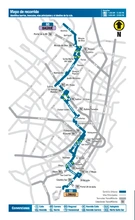 Mapa del recorrido ruta zonal 60