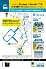 Novedad de la ruta C701