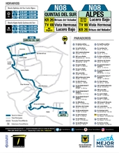MAPA DEL RECORRIDO DE LA RUTA N08