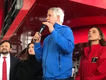Alcalde Enrique Peñalosa en la inauguración del TransMiCable