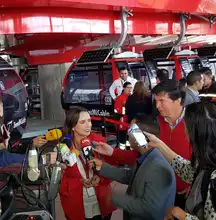 Gerente General atendiendo medios de Comunicación