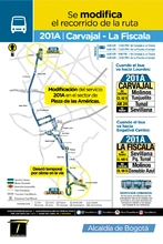 informaci&oacute;n de la ruta 201A