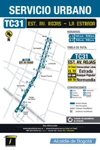 Informaci&oacute;n de la ruta TC31