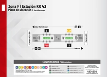 Plano de estaci&oacute;n  de la Carrera 43
