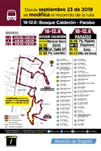 Servicio especial 18-12.8 - Bosque Calder&oacute;n-Para&iacute;so 