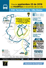 Ruta zonal P49 terminal Norte-Villa Gladys
