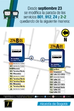 MODIFICACI&Oacute;N SERVICIOS 801, 912, Z4 Y 2-2