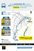 Extensi&oacute;n de la ruta urbana 786