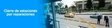 Mapa de las estaciones cerradas por mantenimiento