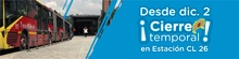 Cierre temporal estaci&oacute;n Calle 26