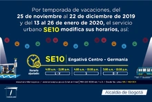 SE10 Engativ&aacute; Centro Germania horario ajustado para navidad