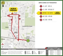  Mapa de la ruta 2-3 San Antonio