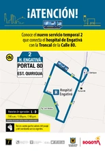 Ruta 2, servicio urbano Hospital Engativ&aacute;