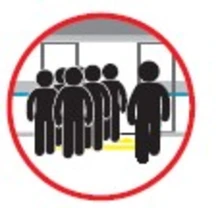 Permita primero descender a las personas delante de usted