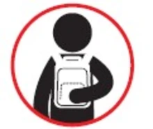 Lleve su maleta adelante