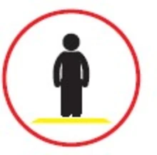 Ub&iacute;quese siempre detr&aacute;s de la linea amarilla