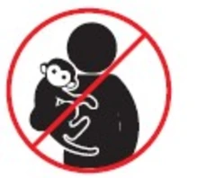 No ingrese con animales salvajes