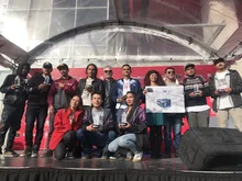 Jóvenes que plasmaron su talento en el corredor artístico