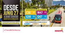 Servicios C30 &ndash; G30 y el M47 &ndash; G47, ahora ser&aacute;n operados por buses biarticulados