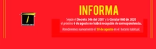 6-7 de agosto sin servicio de correspondencia
