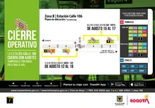 Estaci&oacute;n Calle 106 cierre temporal