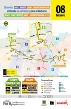 Cambios en la ruta D609 Morato &ndash; H609 Arborizadora Alta