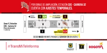 Estaci&oacute;n CDS - Carrera 32 cuenta con ajustes temporales en su operaci&oacute;n