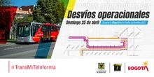 Desv&iacute;os operacionales el domingo 25 de abril por la Vuelta a Colombia