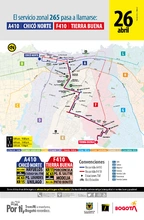 Ruta zonal 265 ahora se llamar&aacute; A410 Chic&oacute; norte - F410 Tierra Buena