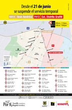 Servicio  K413 - F413 suspende su operaci&oacute;n