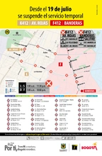 Servicio temporal K412 Avenida Rojas - F412 Banderas tiene cambios en su operaci&oacute;n