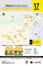 Nuevo servicio zonal C146 Estaci&oacute;n Calle 106 - Casablanca Norte