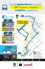 Servicio zonal 37 Unicentro - Engativ&aacute; modifica su operaci&oacute;n