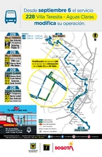 Servicio zonal 228 Villa Teresita - Aguas Claras modifica su operaci&oacute;n