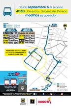 Servicio zonal 403B Unicentro - Sabanas del Dorado modifica su operaci&oacute;n