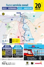 Ruta zonal  A523 Germania - G523 Jaqueline