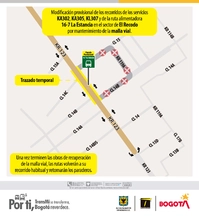 Modificaci&oacute;n temporal de los servicios zonales en el sector de El Recodo