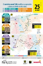 Servicio zonal 148 modifica su operaci&oacute;n