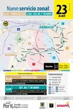 Nuevo servicio zonal K328 Puerta de Teja - L328 Estaci&oacute;n Avenida 1&deg; de Mayo