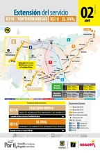 Servicio K318 Fontib&oacute;n Brisas - H318 El Uval extiende su recorrido